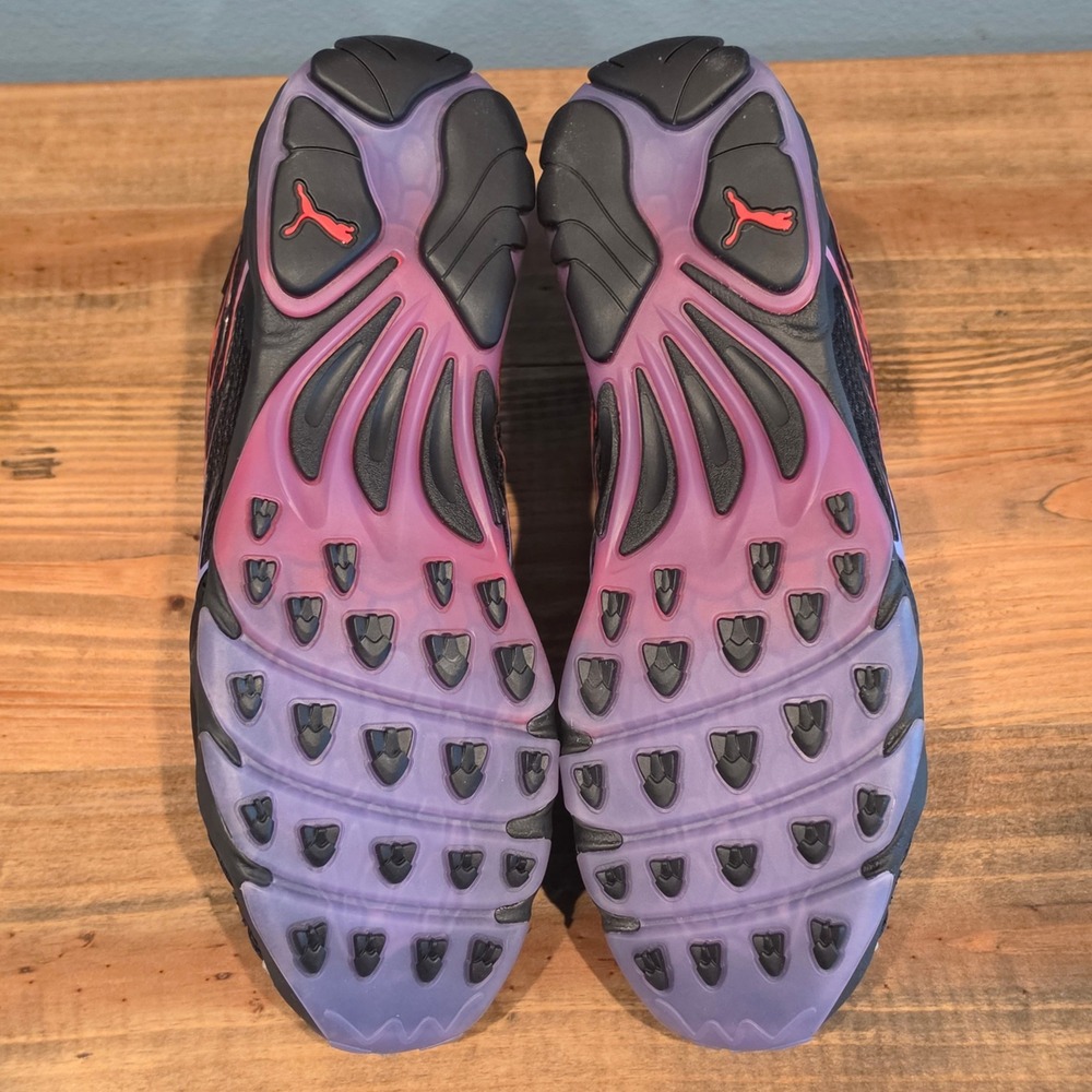 Puma Mens Inhale Flare Sneakers Black Pink Purple Mesh Cell 10.5 - Picture 5 of 11